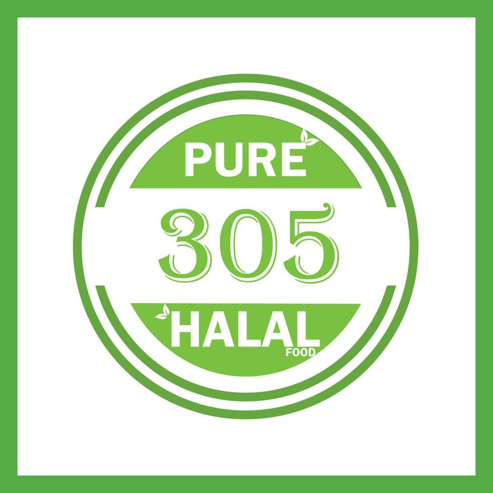conception avec halal feuille conception 305 vecteur