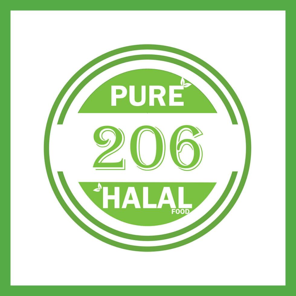 conception avec halal feuille conception 206 vecteur