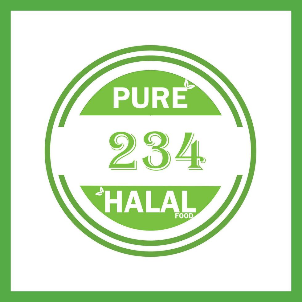 conception avec halal feuille conception 234 vecteur