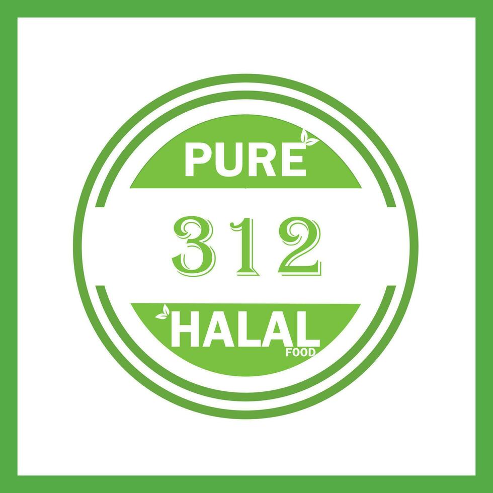 conception avec halal feuille conception 312 vecteur