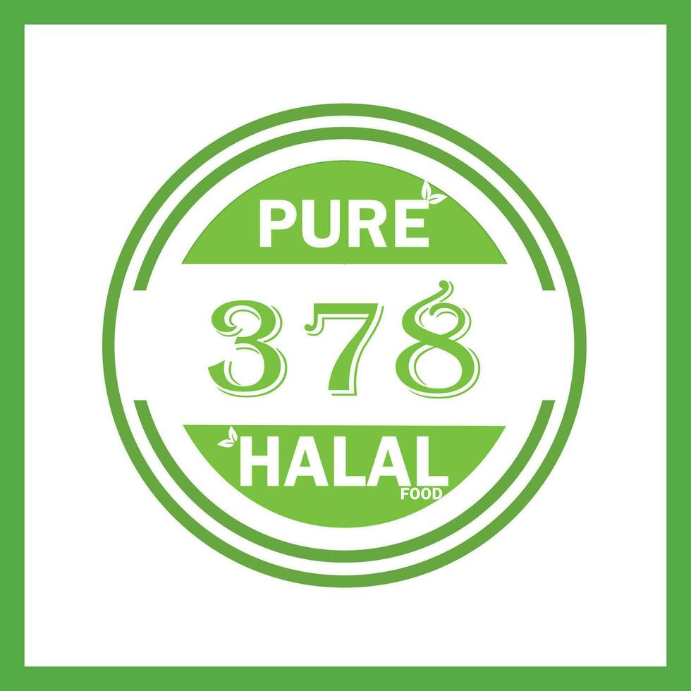 conception avec halal feuille conception 378 vecteur
