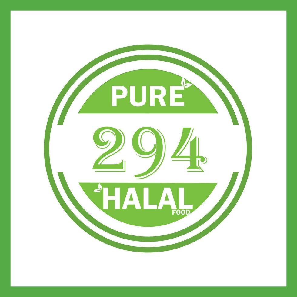 conception avec halal feuille conception 294 vecteur