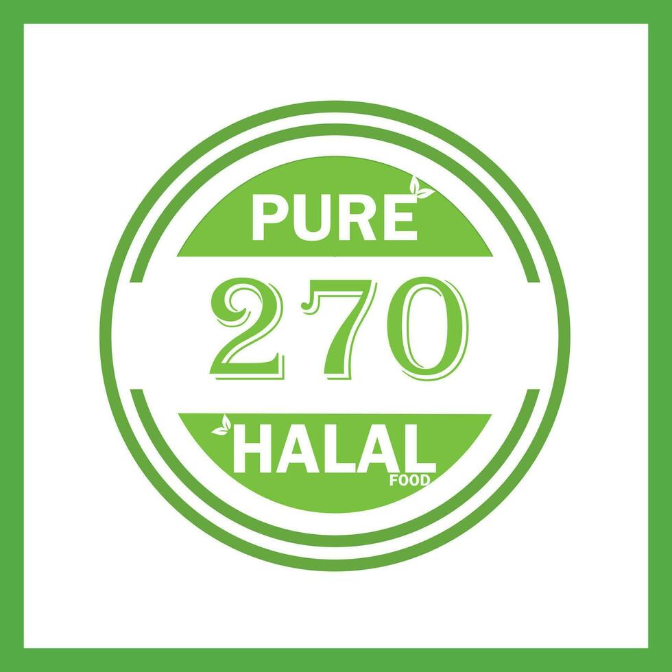 conception avec halal feuille conception 270 vecteur