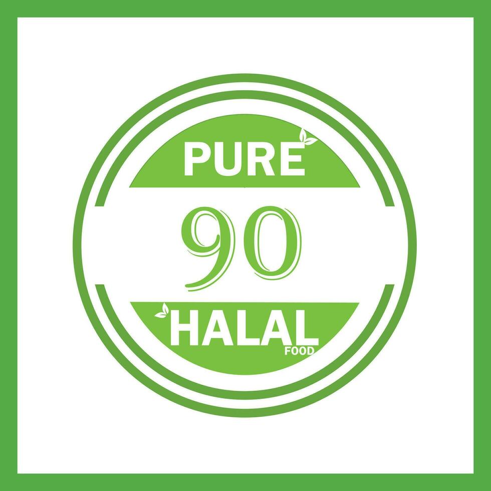 conception avec halal feuille conception 90 vecteur