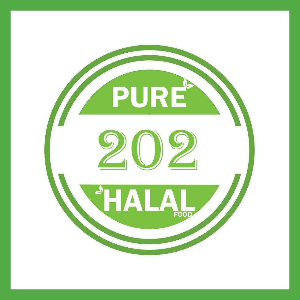 conception avec halal feuille conception 202 vecteur