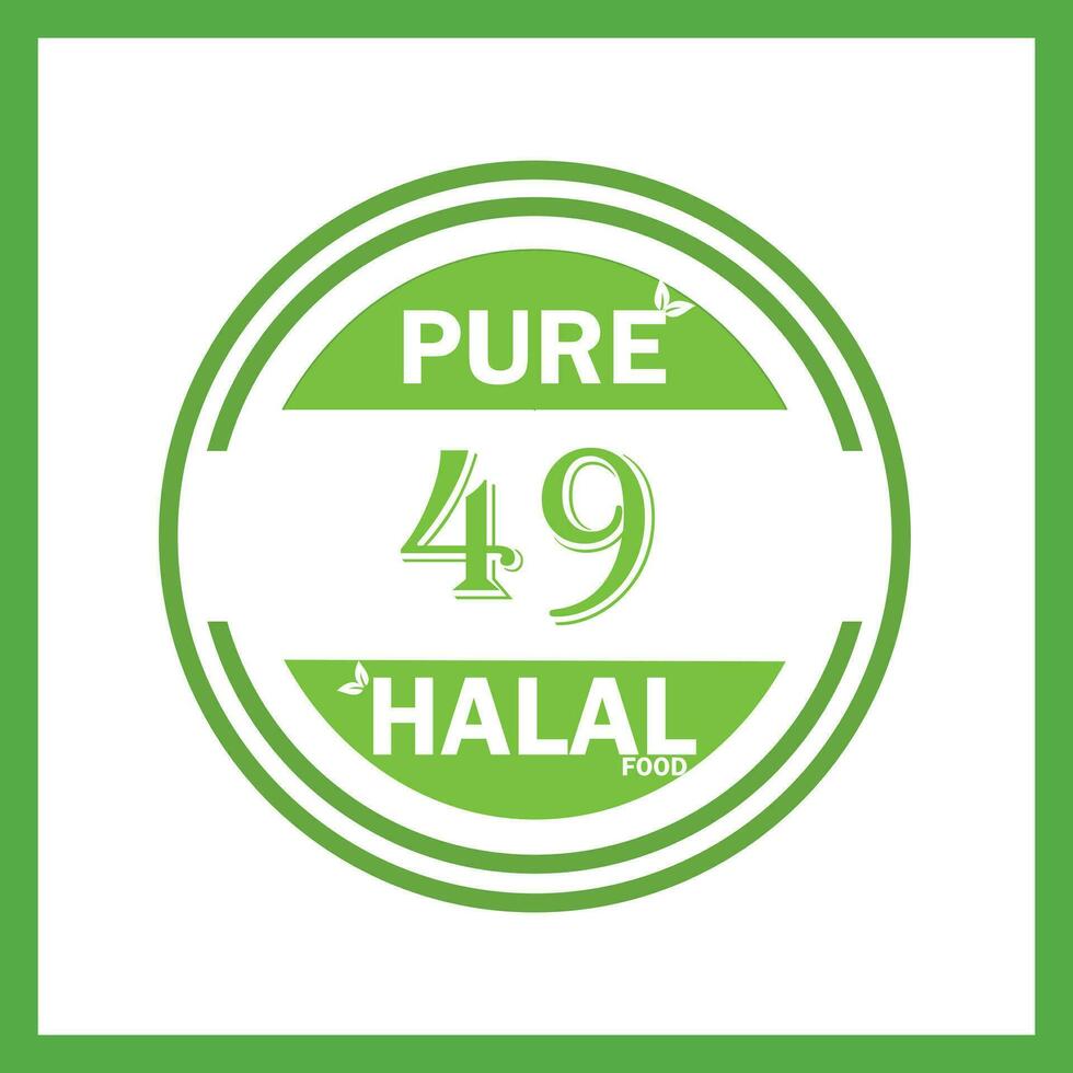 conception avec halal feuille conception 49 vecteur