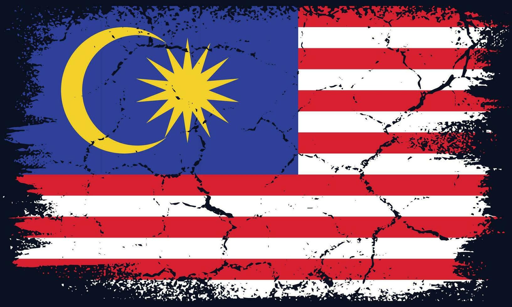 gratuit vecteur plat conception grunge Malaisie drapeau Contexte