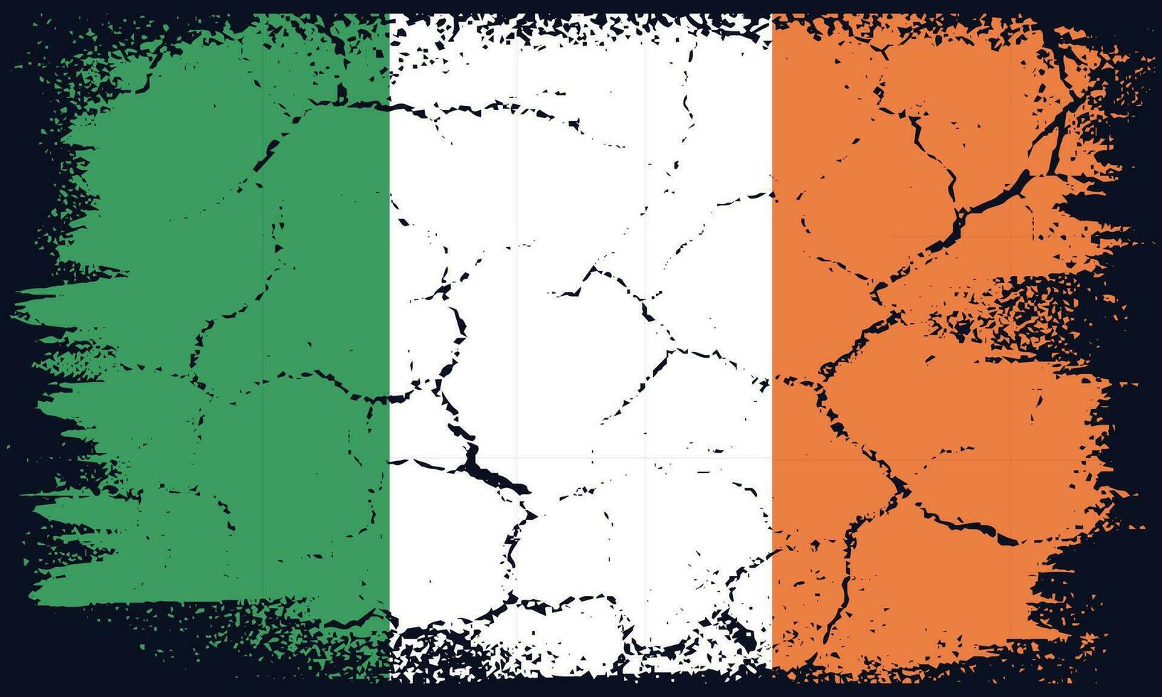 gratuit vecteur plat conception grunge Irlande drapeau Contexte