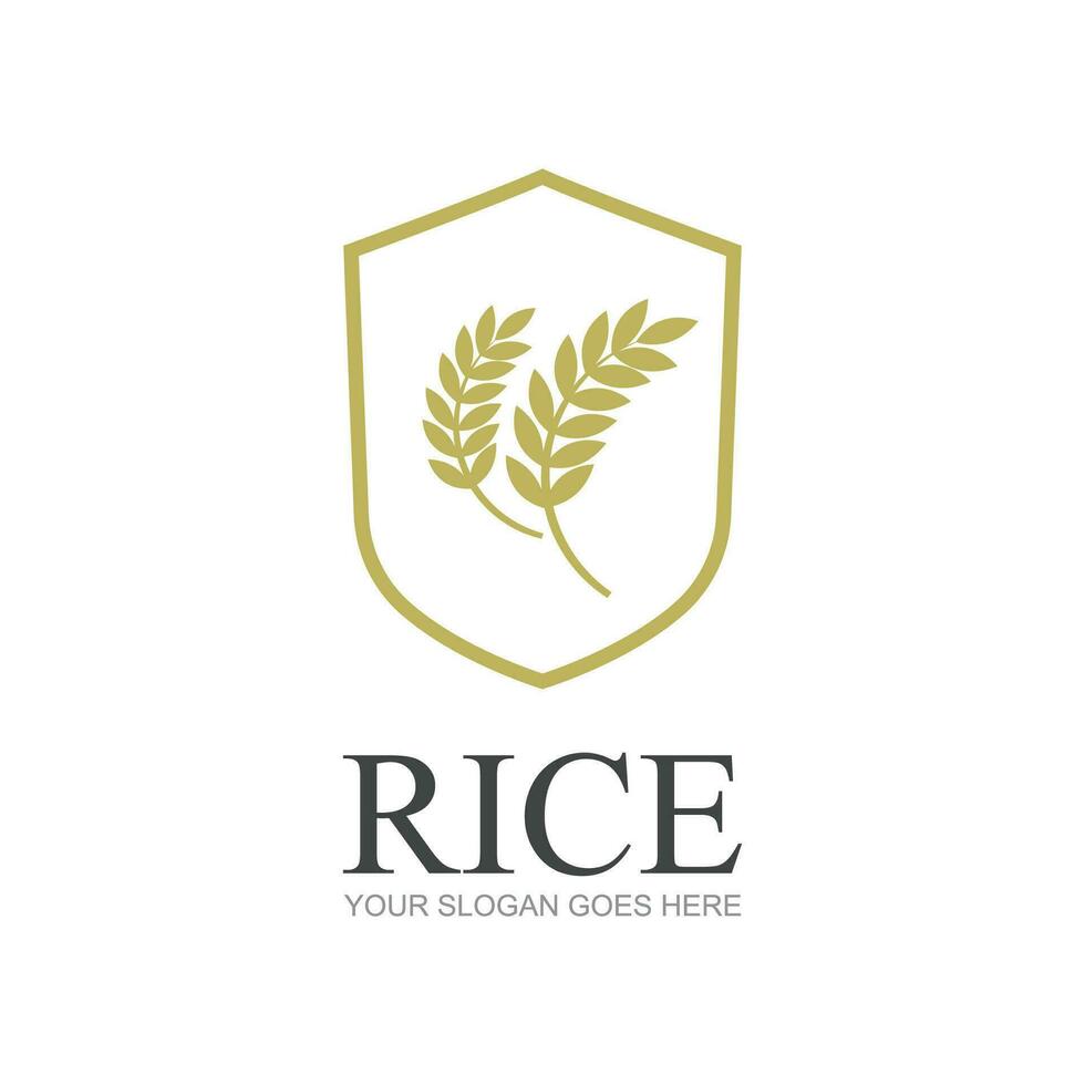 riz ou blé grain agriculture logo conception pour votre affaires et produit des noms ou pour tout votre des idées vecteur