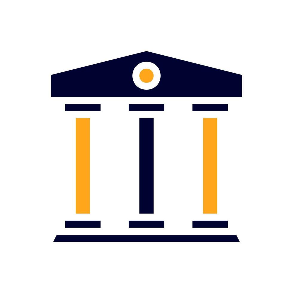 bancaire icône solide Orange noir affaires symbole illustration. vecteur