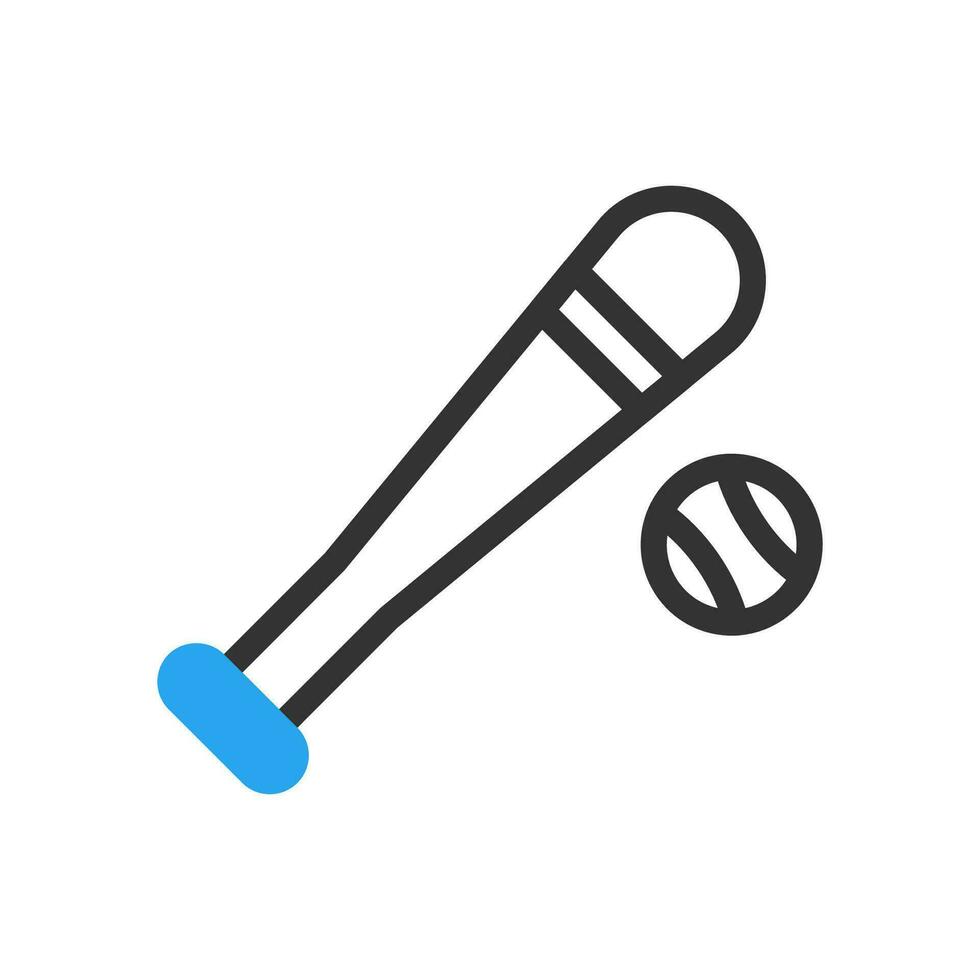base-ball icône bichromie bleu noir sport symbole illustration. vecteur