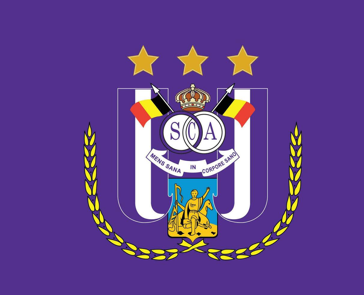 anderlecht club logo symbole Belgique ligue Football abstrait conception vecteur illustration avec violet Contexte