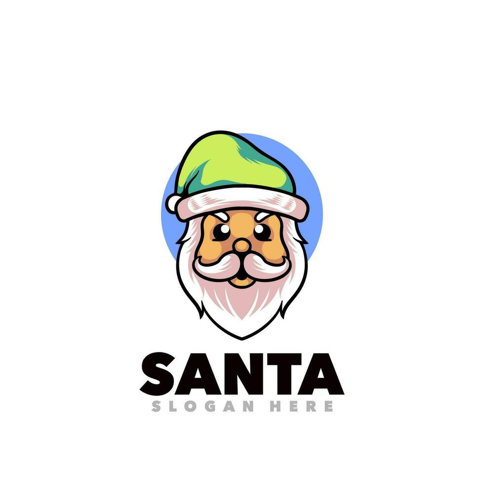 Père Noël mascotte logo vecteur