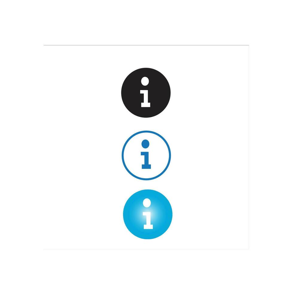 ensemble d'icônes d'informations. collection d'icônes d'informations. bouton d'informations. style plat de symbole d'information vecteur