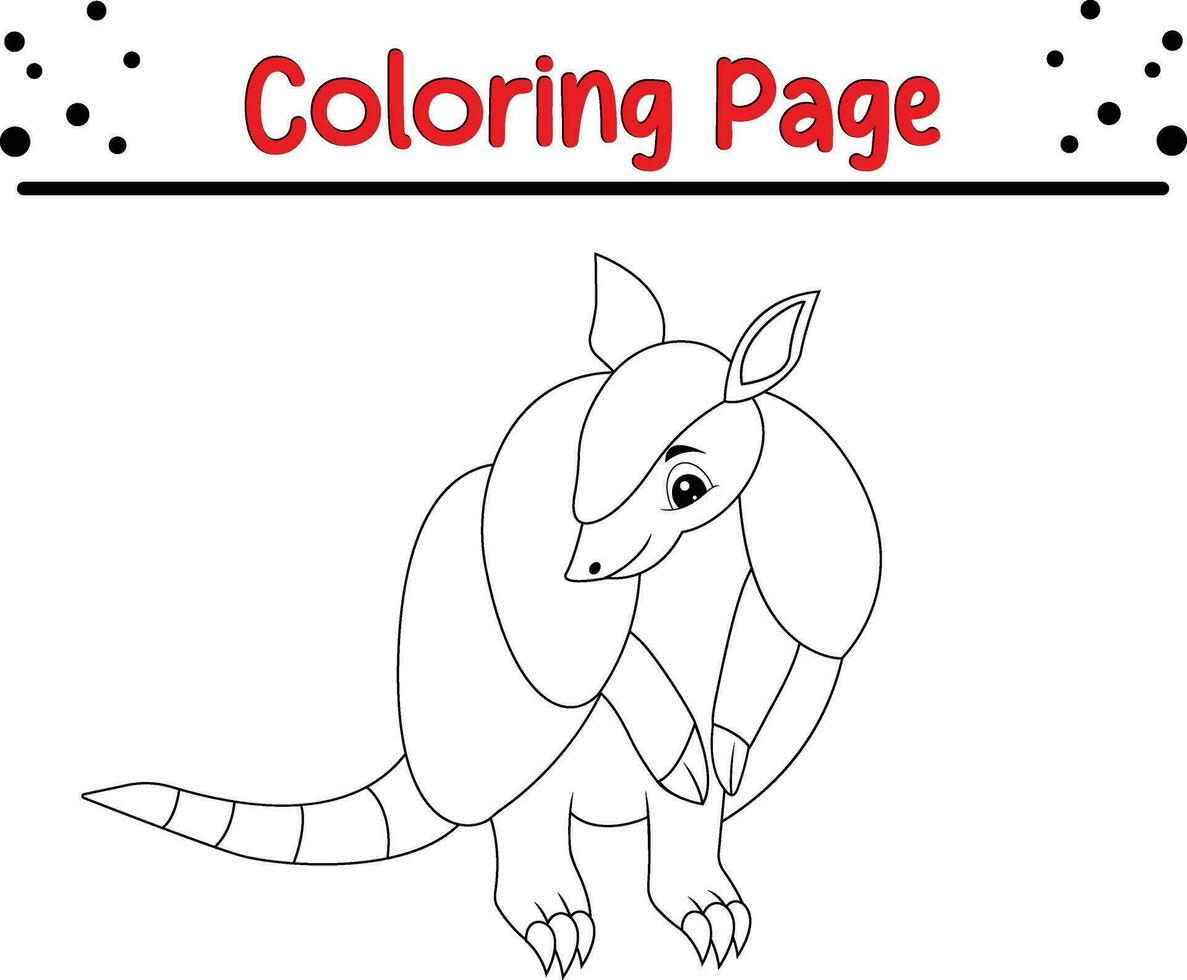 animal coloration page pour les enfants. noir et blanc vecteur illustration pour coloration livre