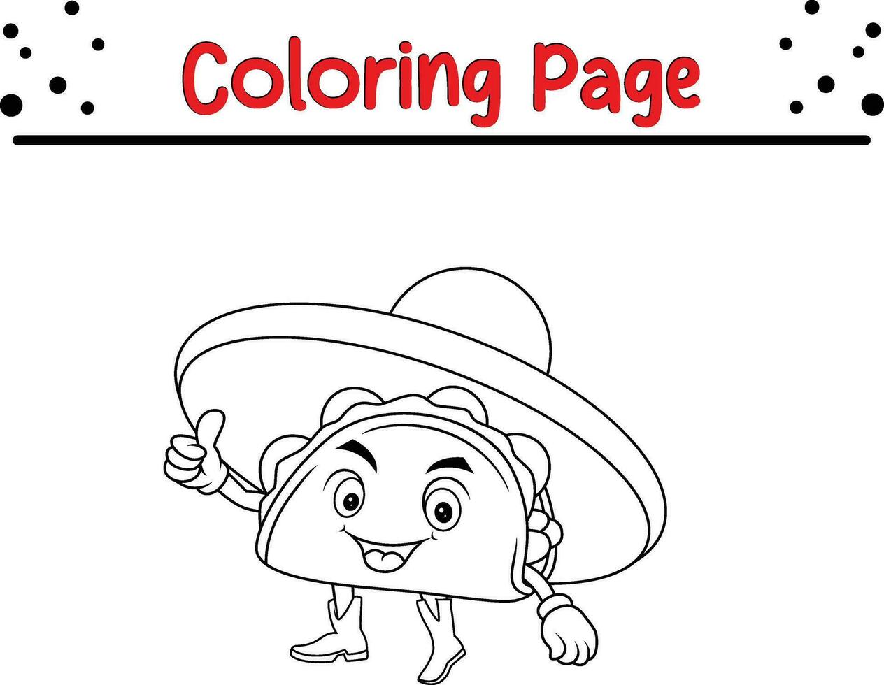 coloration page pour les enfants. noir et blanc vecteur illustration pour coloration livre