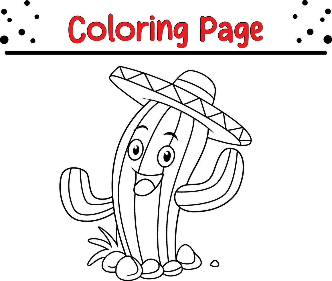 coloration page pour les enfants. noir et blanc vecteur illustration pour coloration livre