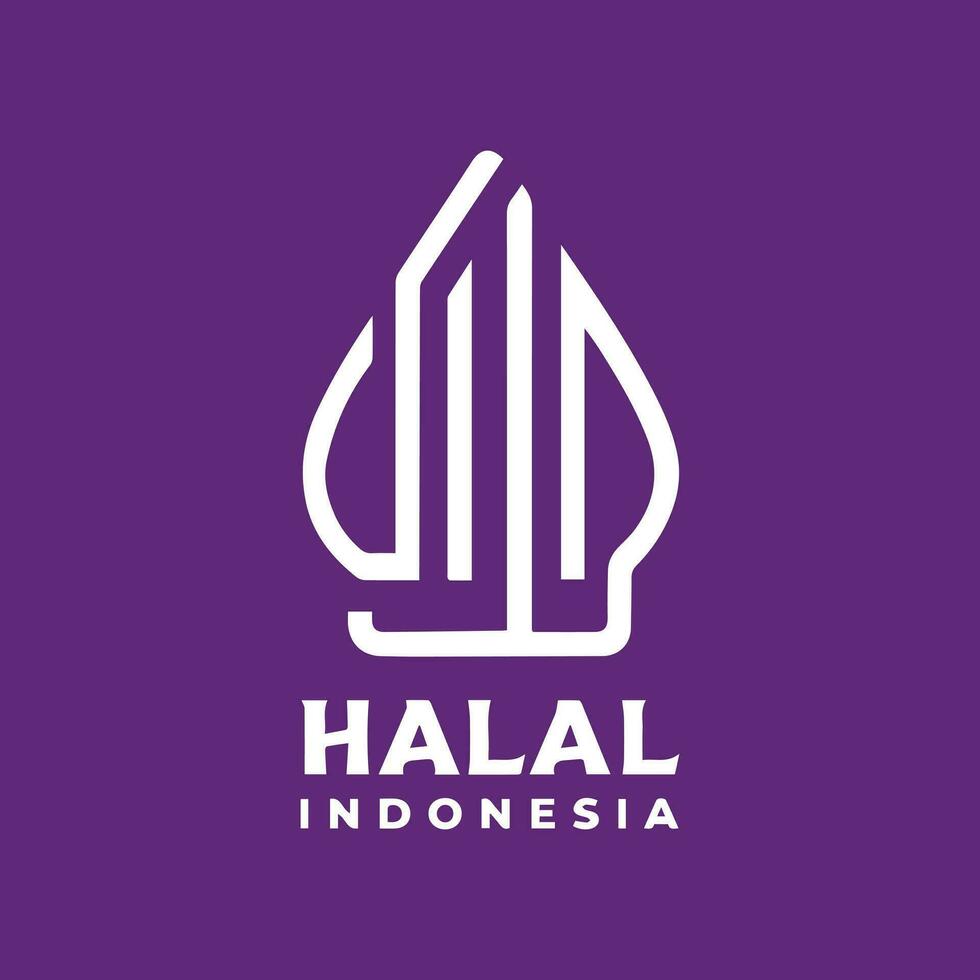 halal Indonésie logo Nouveau l'image de marque. indonésien halal logo rebranding vecteur