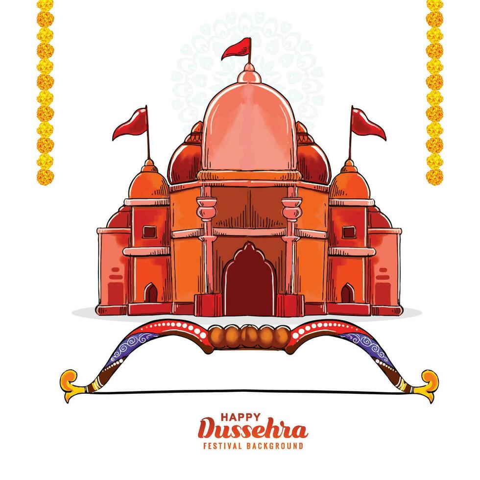 content dussehra Festival vœux carte conception vecteur