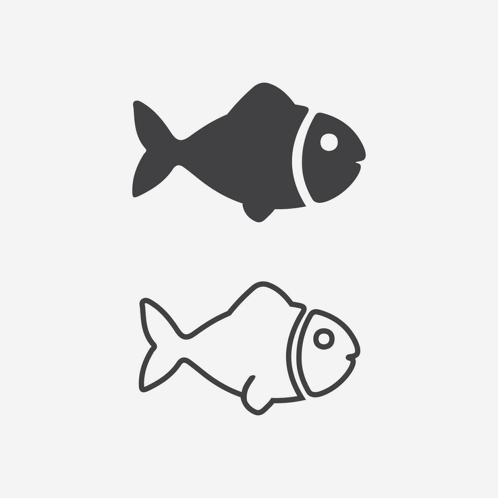 modèle de logo de conception d'icône abstraite de poisson, symbole vectoriel créatif du club de pêche ou de la boutique en ligne.