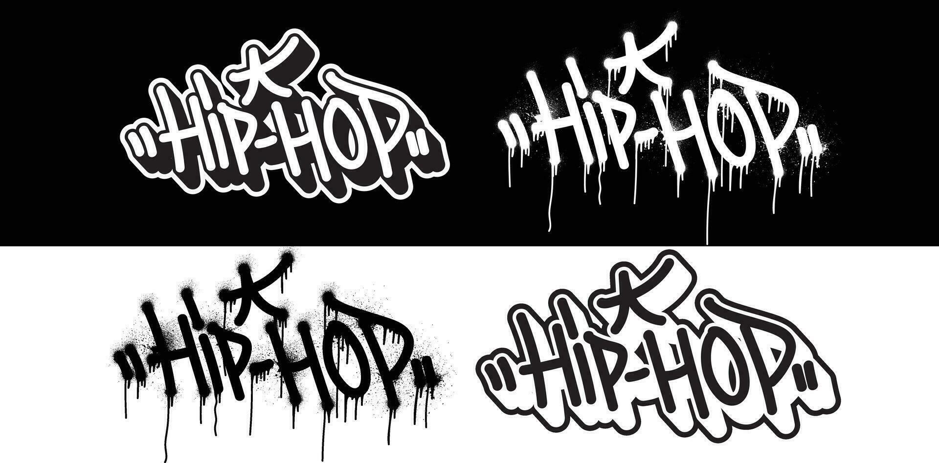 Urbain rue art hip hop graffiti conceptions. vêtement de rue typographie vecteur illustrations.