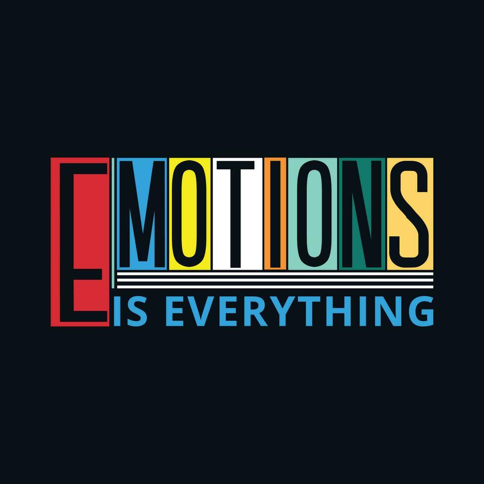 émotions est tout typographie de motivation citation conception vecteur