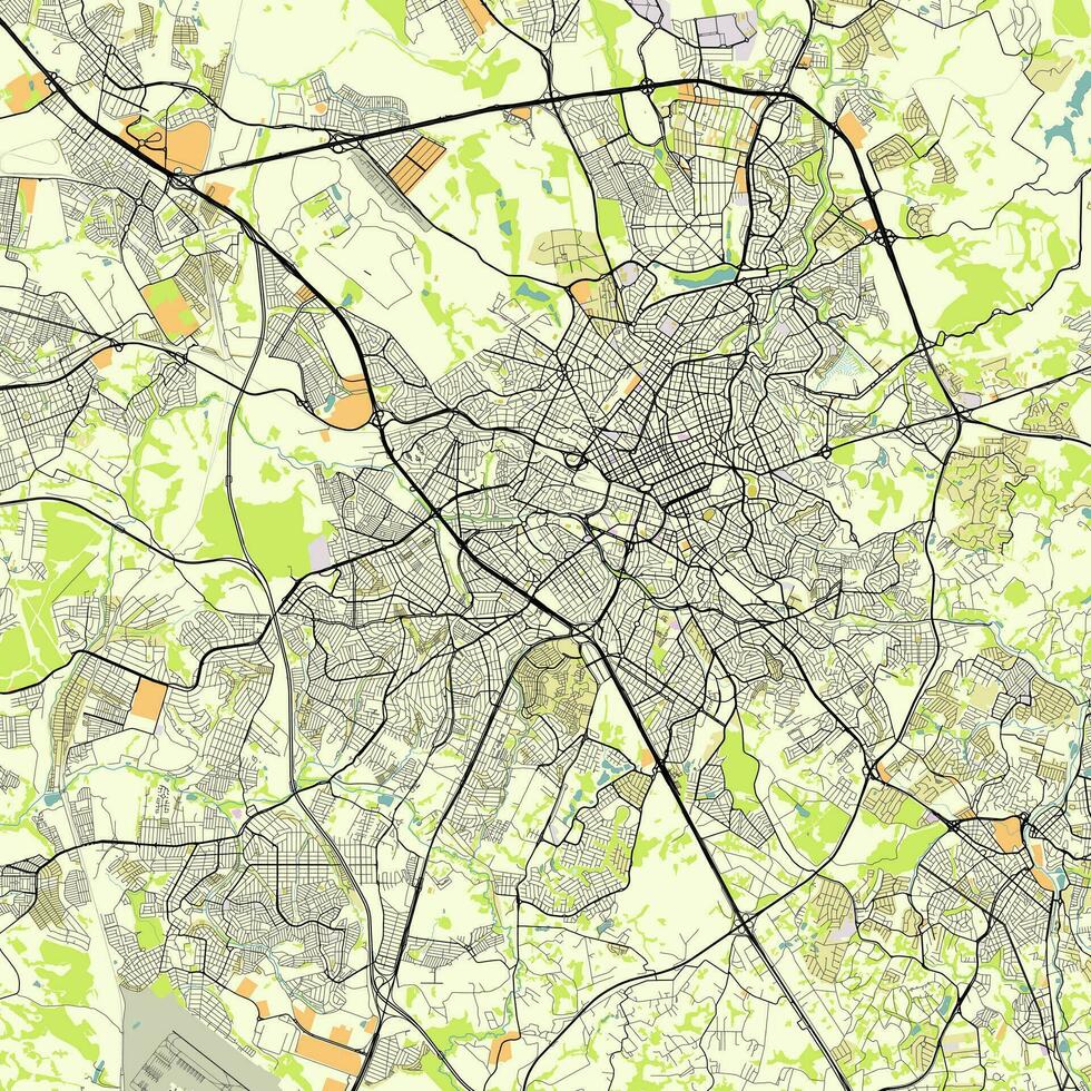 carte de campines, Etat de sao paulo, Brésil vecteur