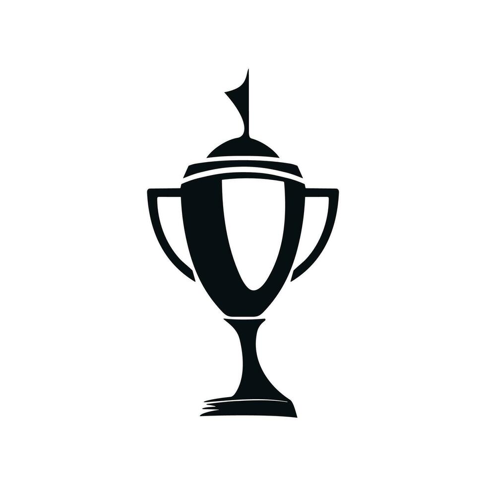 trophée icône vecteur illustration, champion tasse logo