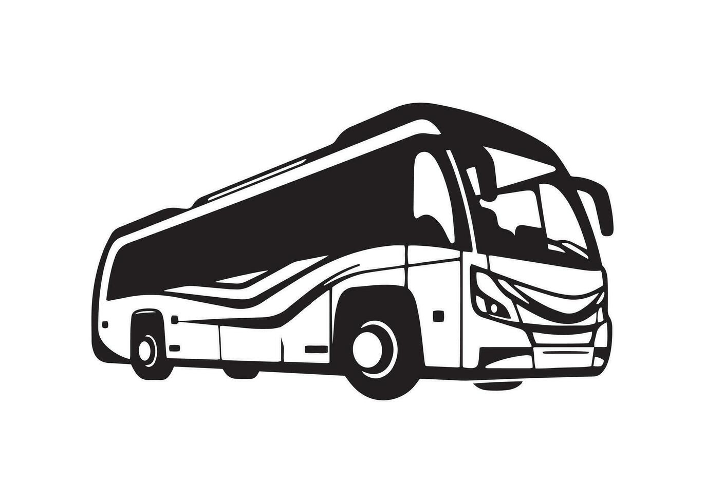 minimal et abstrait logo de autobus icône école autobus vecteur silhouette isolé conception