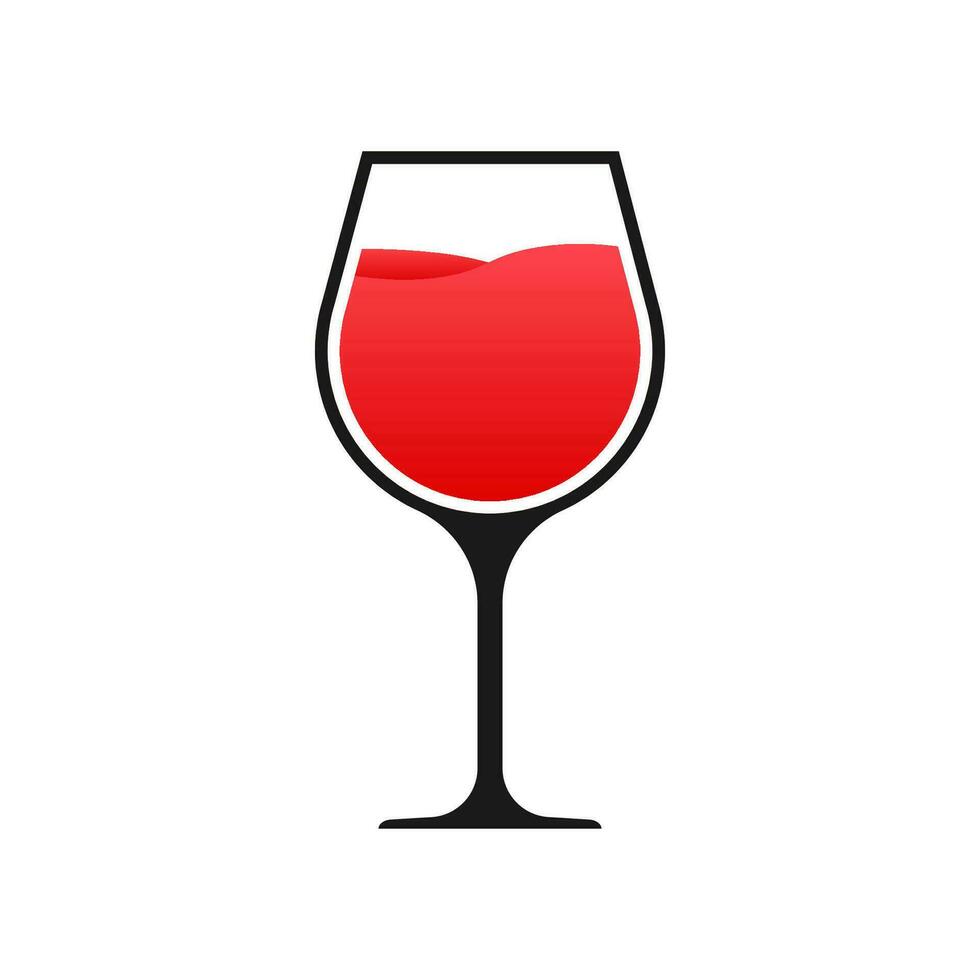 le verre de vin icône. gobelet symbole. vecteur Stock illustration.