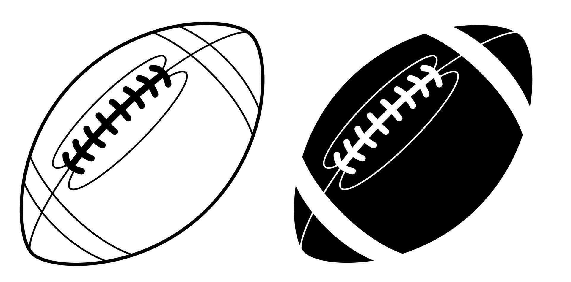 des sports Balle pour en jouant américain Football icône. équipe des sports. actif mode de vie. isolé noir et blanc vecteur