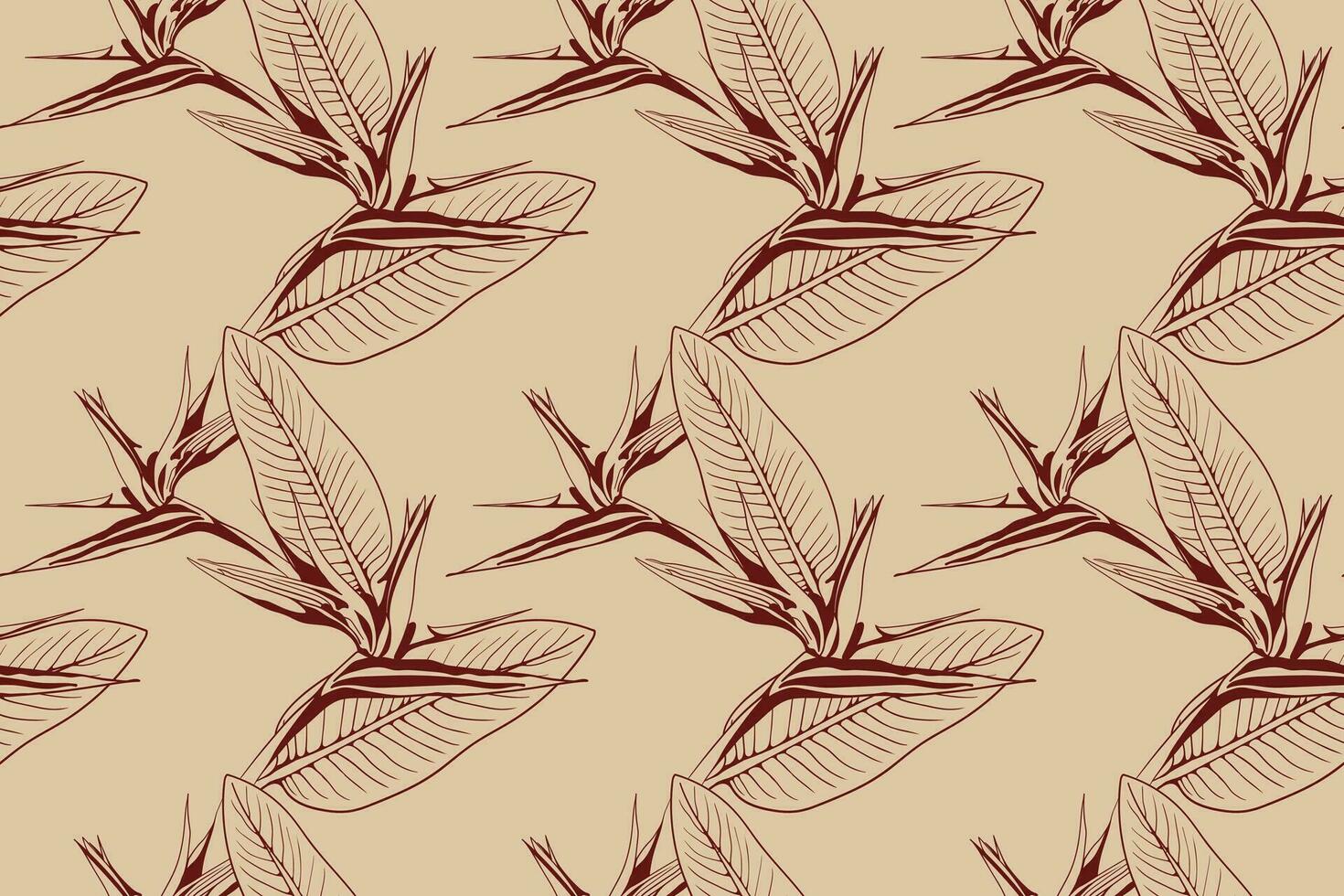 fond vectorielle continue de motif floral. conception de papier peint feuillage et fleur de la nature. vecteur