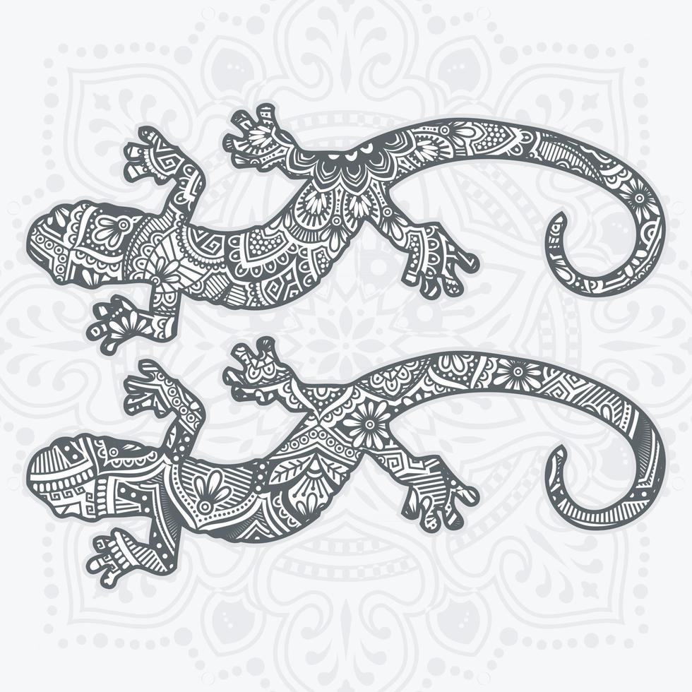 mandala de reptiles. éléments décoratifs vintage. illustration vectorielle. vecteur