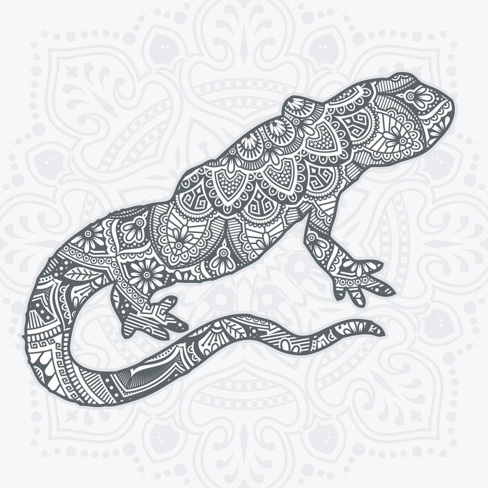 mandala de reptiles. éléments décoratifs vintage. illustration vectorielle. vecteur