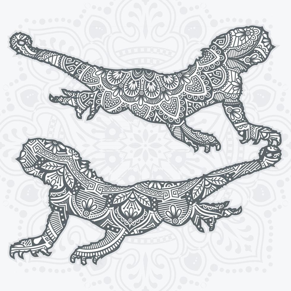 mandala de reptiles. éléments décoratifs vintage. illustration vectorielle. vecteur