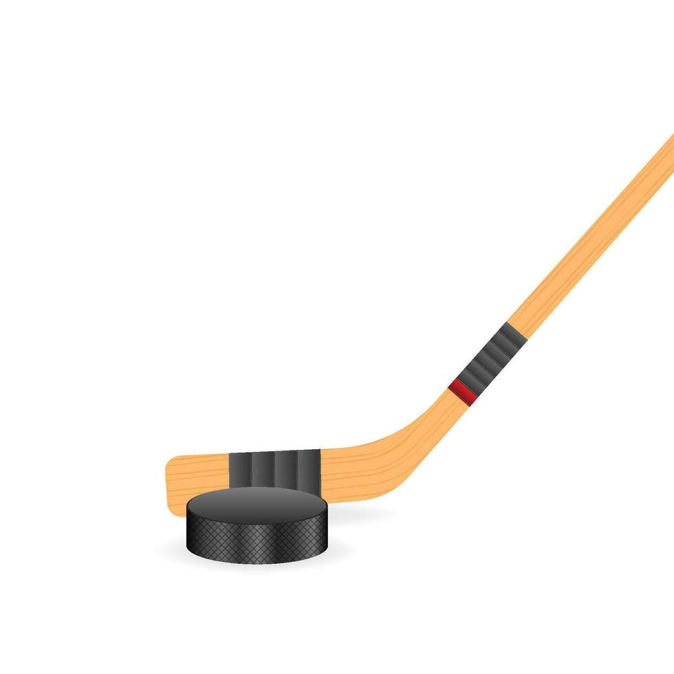 la glace le hockey palet et des bâtons. sport symbole. vecteur illustration isolé sur blanc Contexte