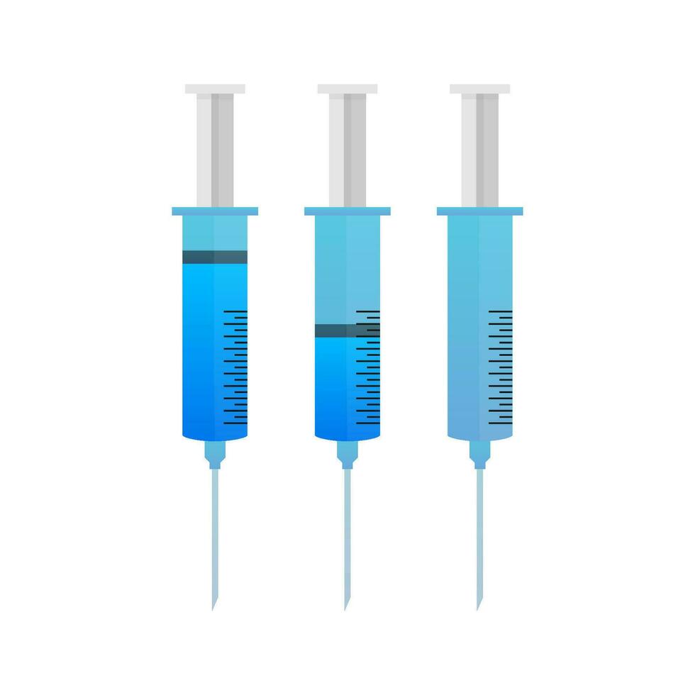 médical seringue modèle. le injection seringue. vecteur Stock illustration