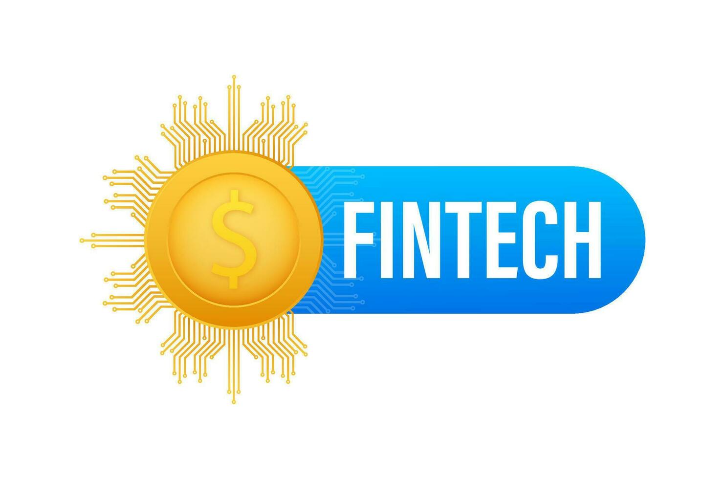 financier technologie, fintech. en ligne bancaire et entreprise. vecteur Stock illustration