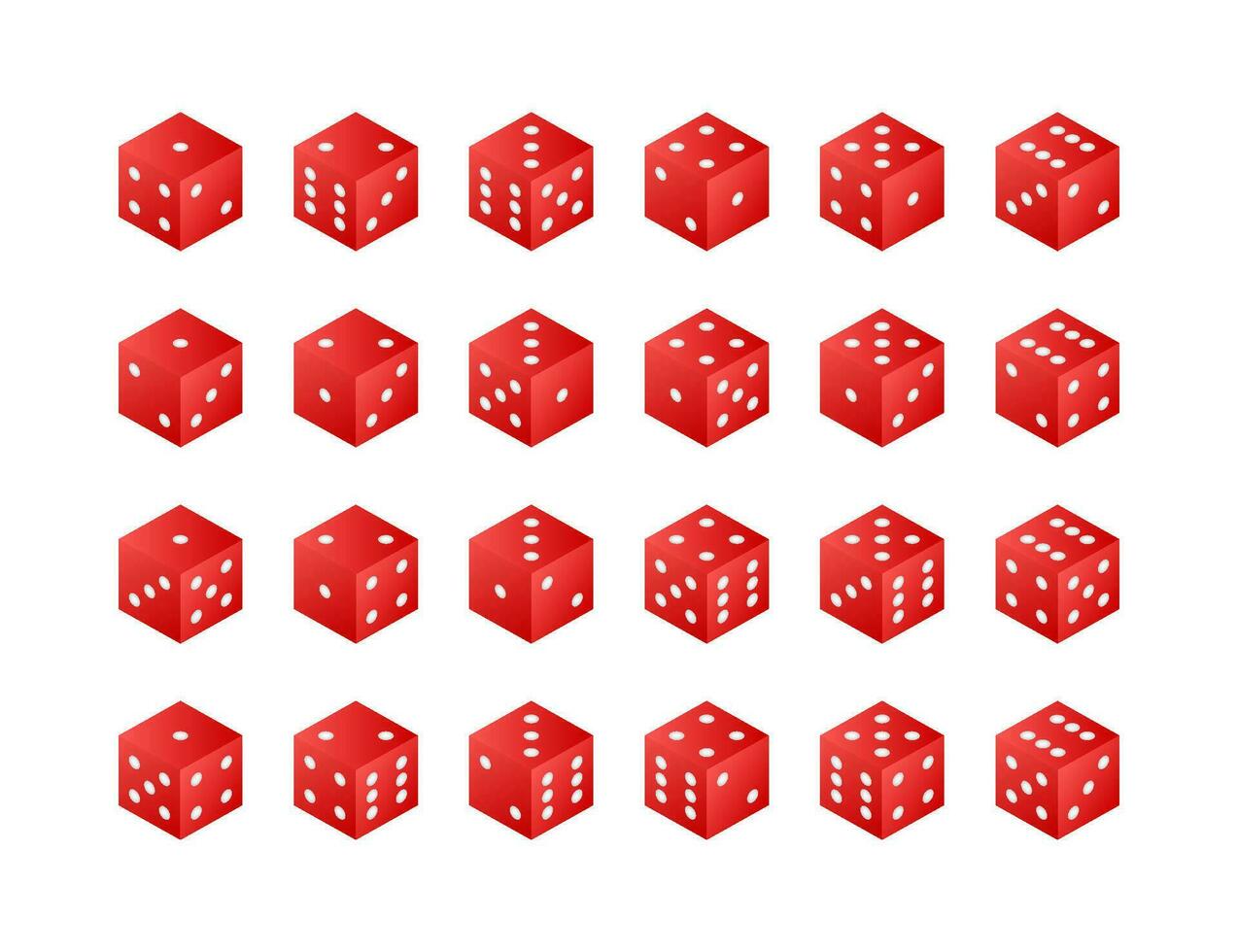 dé collection. Jeu dé, cubes. casino et pari. vecteur Stock illustration