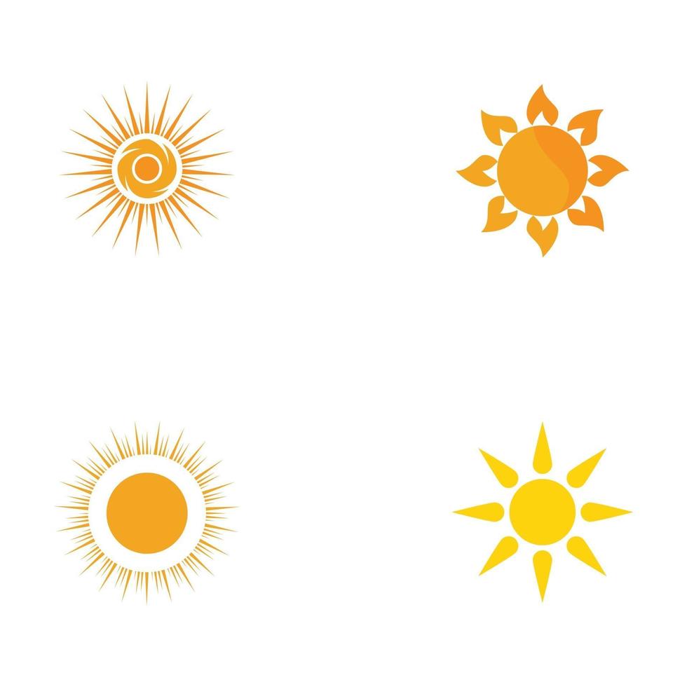 conception de modèle de logo soleil vector illustration icône