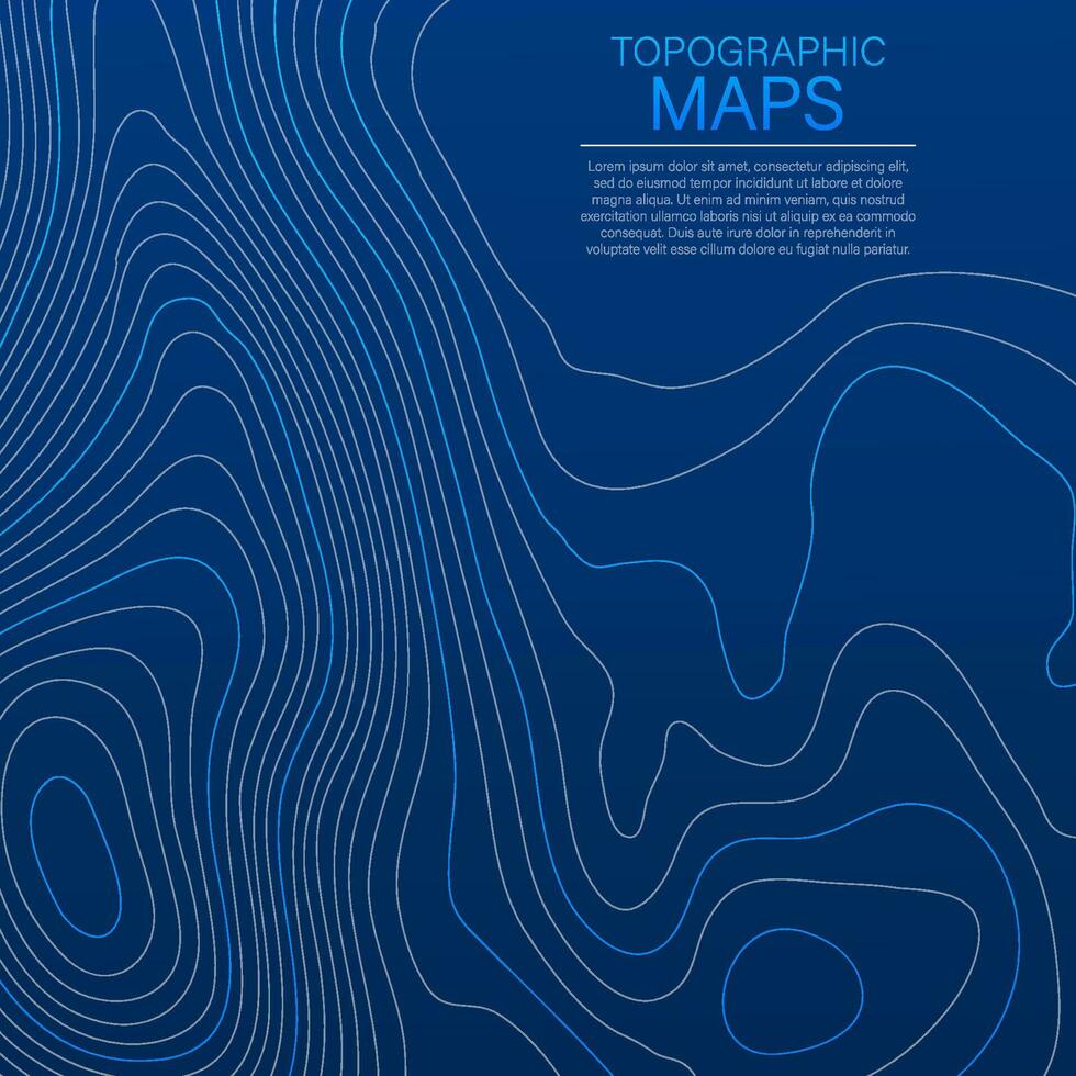 mopographique carte. le stylisé la taille de le topographique contour dans lignes et contours. vecteur illustration.
