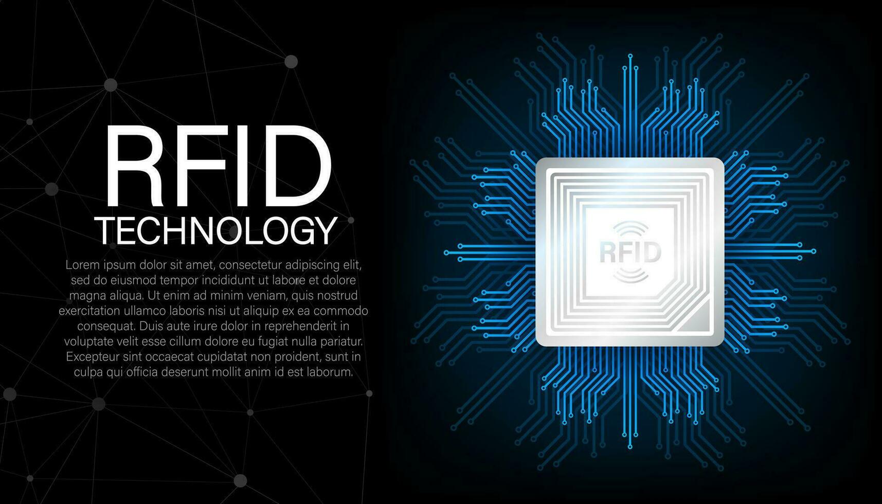 rfid radio la fréquence identification. La technologie concept. numérique technologie. vecteur Stock illustration