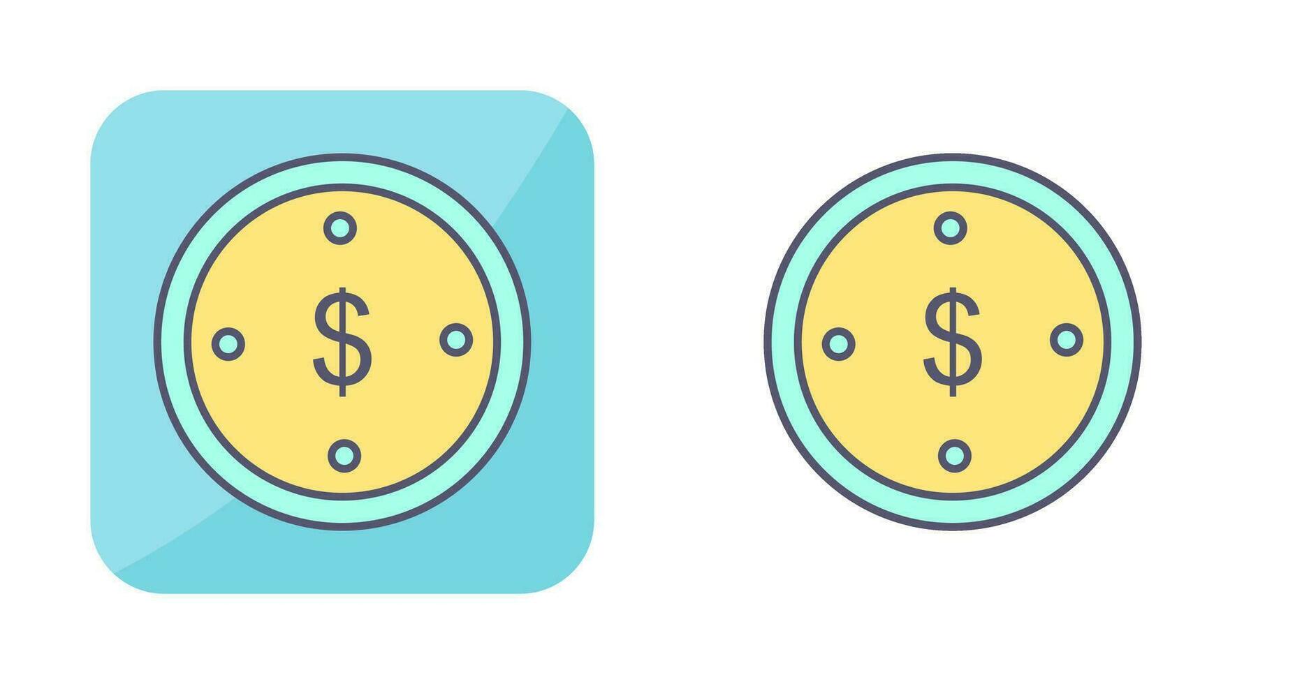 icône de vecteur de pièce de monnaie dollar