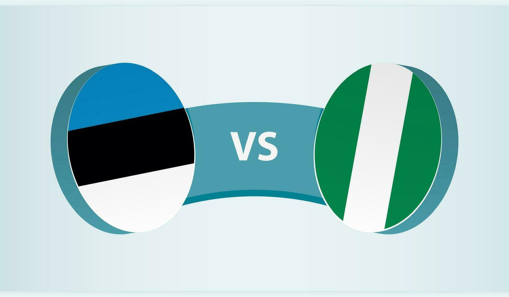 Estonie contre Nigeria, équipe des sports compétition concept. vecteur