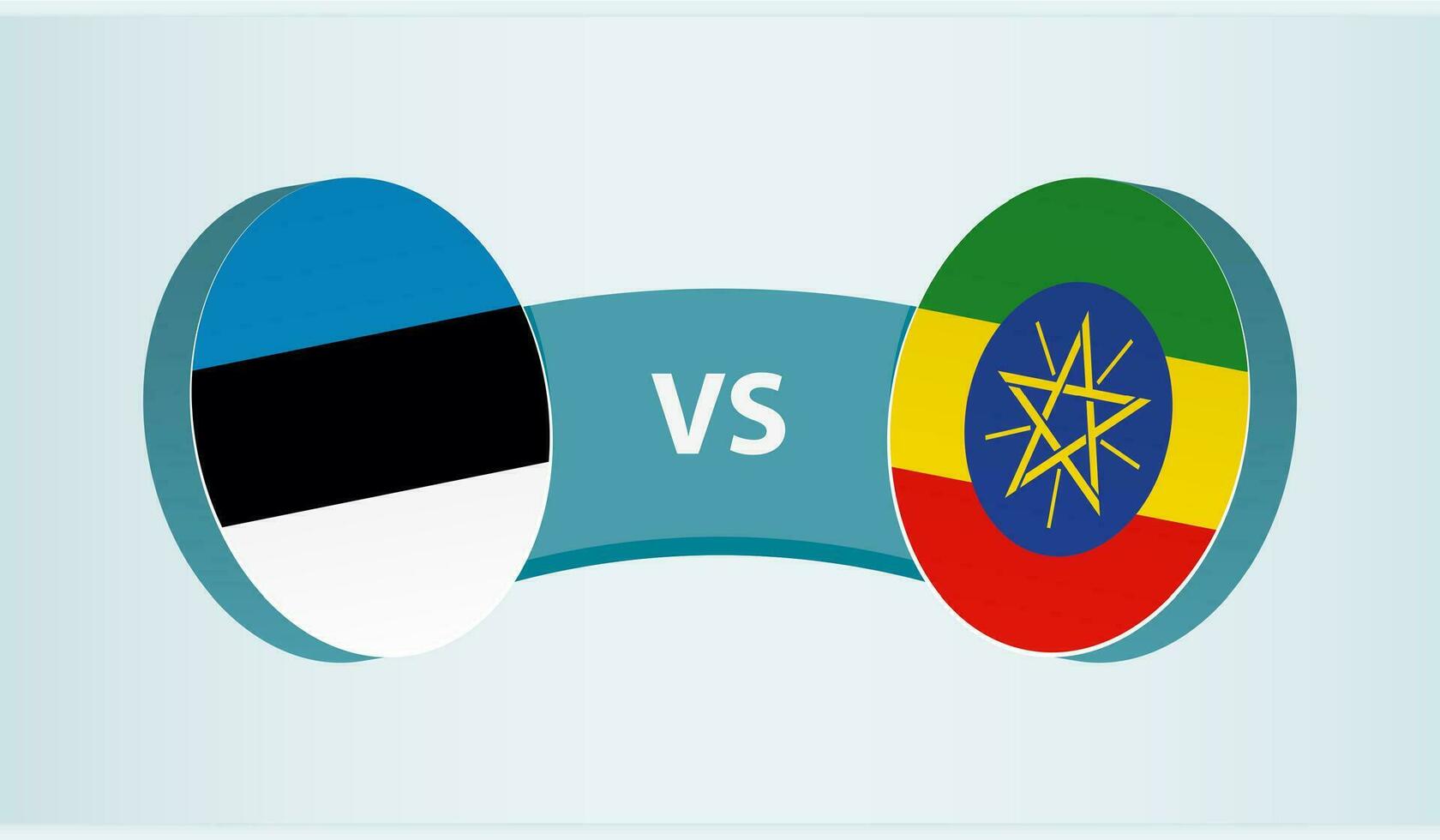 Estonie contre Ethiopie, équipe des sports compétition concept. vecteur