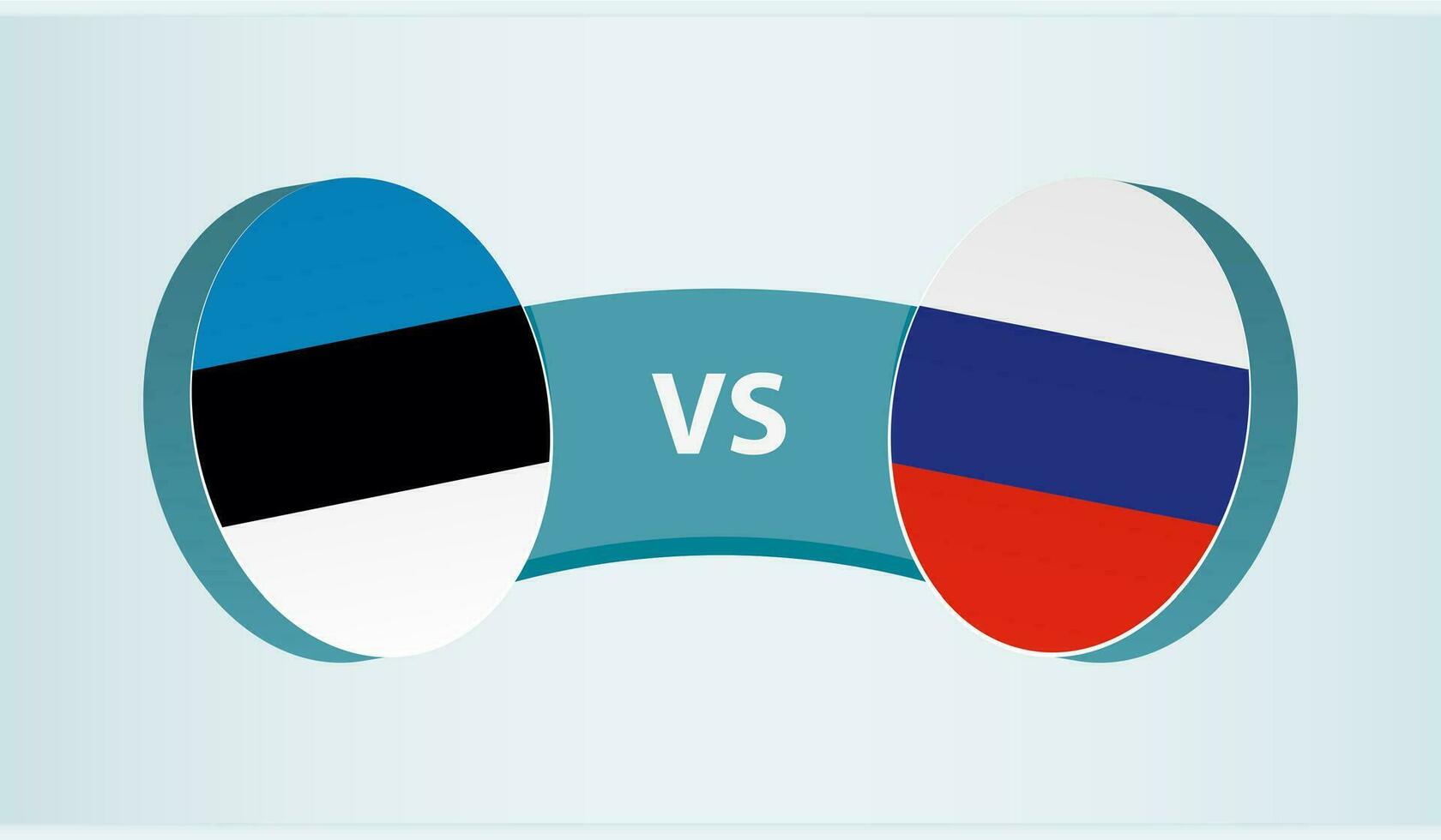 Estonie contre Russie, équipe des sports compétition concept. vecteur