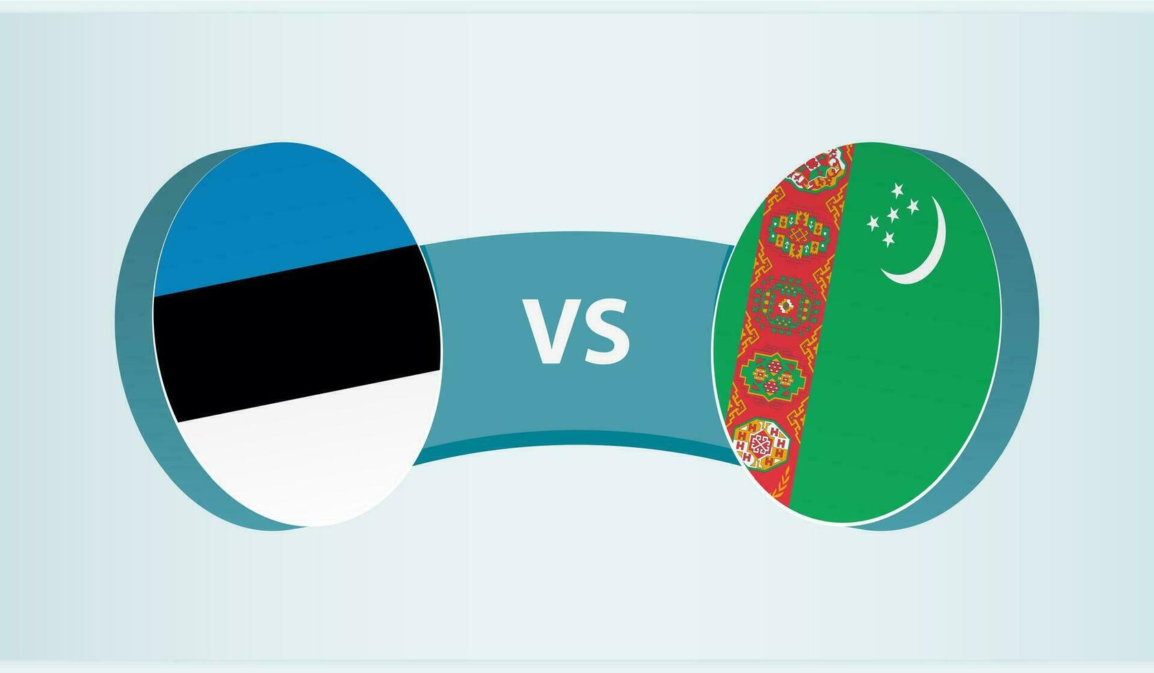 Estonie contre turkménistan, équipe des sports compétition concept. vecteur