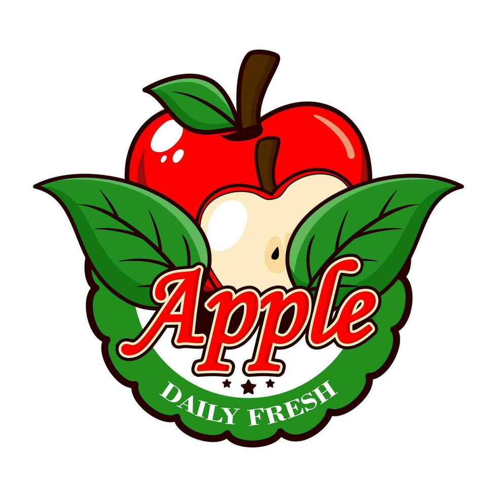 Pomme fruit logo conception collection vecteur