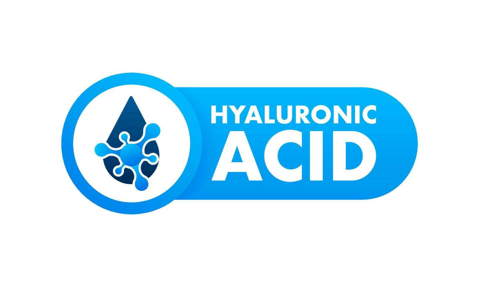 hyaluronique acide dans abstrait style sur bleu Contexte. médical infographie vecteur