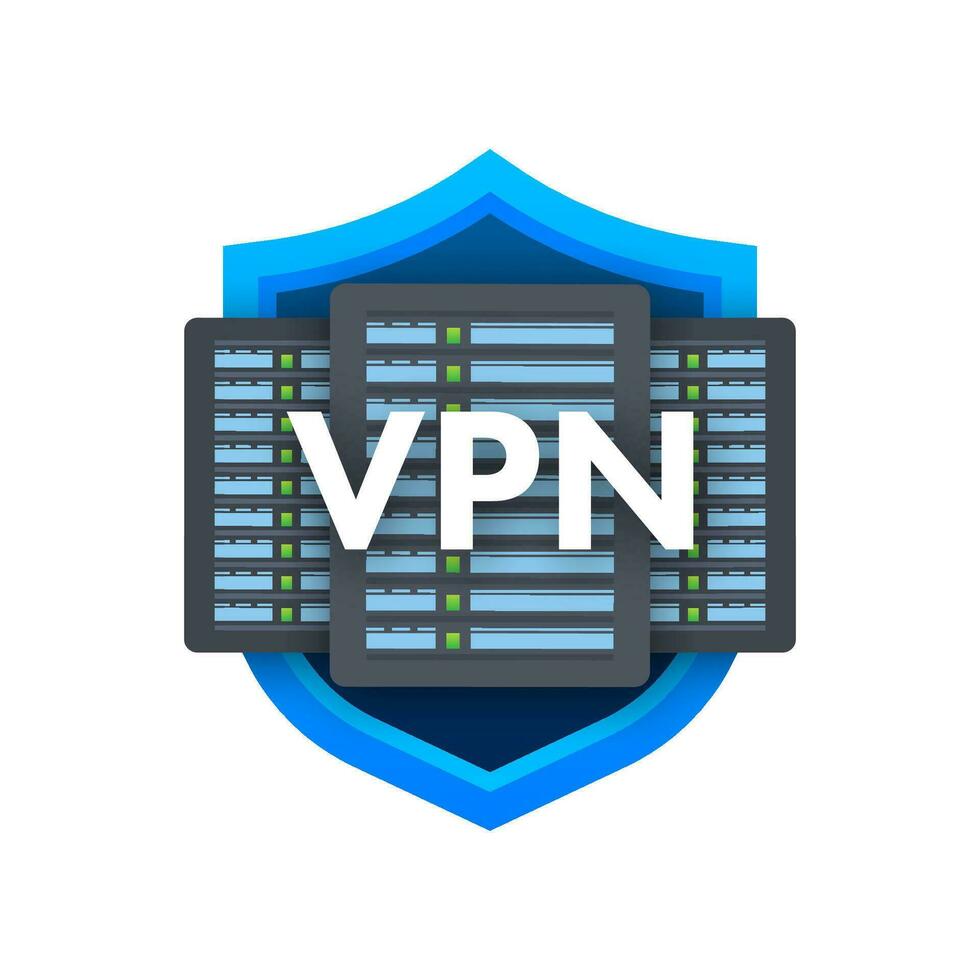 sécurise vpn lien concept. virtuel privé réseau connectivité aperçu. vecteur Stock illustration